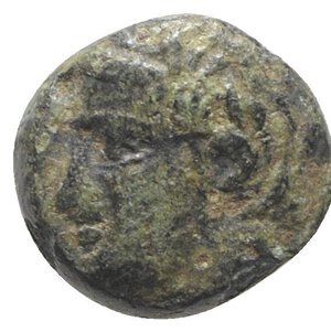 obverse: Troas, Gargara, c. 4th century BC. Æ (7mm, 0.79g, 11h). Laureate head of Apollo l. R/ Head of ram l. SNG Turkey 9, 486-492. Near VF