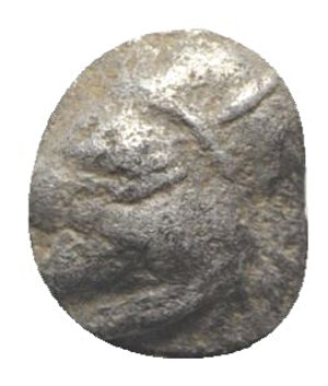 obverse: Ionia, Phokaia, c. 521-478 BC. AR Tetartemorion (5mm, 0.24g). Archaic female head l. R/ Incuse square punch. SNG Copenhagen (Cyprus, etc.) 389-94; SNG Kayhan 522. VF