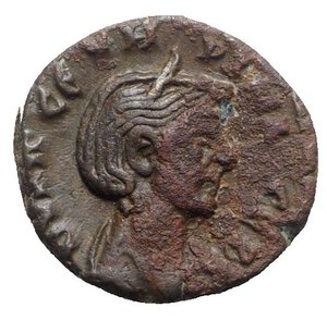 obverse: Severina (Augusta, 270-275). Egypt, Alexandria. BI Tetradrachm (19mm, 5.53g, 12h), year 7 of Aurelian (275/6). Draped bust r., wearing stephane. R/ Eagle standing r., with palm frond over shoulder, holding wreath in beak. Emmett 3965. VF