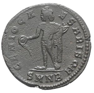 reverse: Galerius (305-311). Æ Follis (26mm, 6.34g, 12h). Nicomedia. Laureate head r. R/ Genius standing l., holding patera and cornucopia; eagle at feet to l.; SMNB. RIC VI 30b. VF