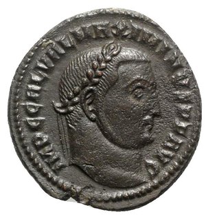 obverse: Galerius (305-311). Æ Follis (23mm, 5.12g, 12h). Nicomedia, 308-310. Laureate head of r. R/ Genius standing facing, head l., holding patera and cornucopiae; SMNΓ. RIC VI 54a. Good VF