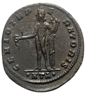 reverse: Galerius (305-311). Æ Follis (28mm, 7.10g, 12h). Heraclea, c. 308-9. Laureate bust r. R/ Genius standing facing, head l., holding cornucopia and patera; •HTA•. RIC VI 37a. VF