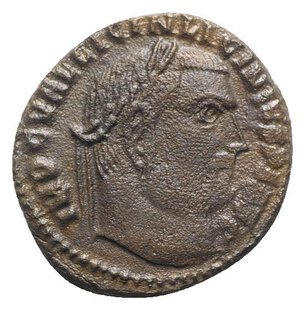 obverse: Licinius I (308-324). Æ Follis (21mm, 4.23g, 12h). Cyzicus, 313-5. Laureate head r. R/ Jupiter standing l., holding Victory on globe and sceptre; eagle standing to l., holding wreath in beak; –|Γ//SMK. RIC VII 4. Near VF