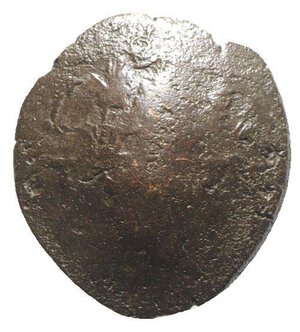 obverse: Latin Empire of Constantinople, 1204-1261. Æ Trachy (21.5mm, 1.51g, 6h). Thessalonica. Christ Pantokrator seated facing on throne. R/ St. Helena and St. Constantine standing facing, holding between them a patriarchal cross. Sear 2049 (Constantinople). Fine / VF