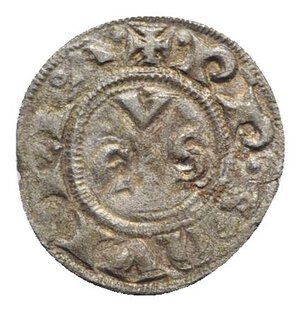 obverse: Italy, Ancona, Republic, 13th century. AR Denaro (16mm, 0.46g, 7h). CVS. R/ Cross. Biaggi 33. VF