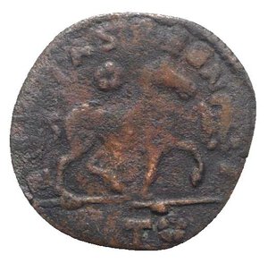 reverse: Italy, L Aquila. Ferdinando I d Aragona (1458-1494). Æ Cavallo (18mm, 1.79g, 2h). Crowned head r. R/ Horse stepping r.; eagle before, T below. MIR 95. Good Fine
