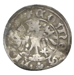 obverse: Italy, Merano. Sigismondo (1439-1490). AR Grosso (19mm, 0.94g). Eagle. R/ Cross. Biaggi 1206. Flan bent, near VF