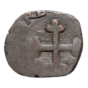 reverse: Italy, Savoia. Vittorio Amedeo I (1630-1637). Æ 3 Denari (13mm, 0.79g). Arms of Savoia. R/ Cross. Cf. Biaggi 607b. Near VF