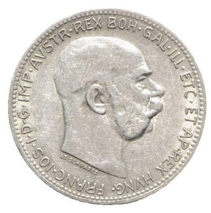 obverse: Austria, Franz Joseph I (1848-1916). AR 1 Corona 1916 (22.5mm, 4.97g, 12h). Bare head r. R/ Crown. KM 2820. Good VF