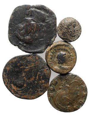 obverse: Lot of 5 Greek, Roman and Byzantine Æ coins, to be catalog. Lot sold as is, no return