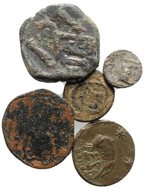 reverse: Lot of 5 Greek, Roman and Byzantine Æ coins, to be catalog. Lot sold as is, no return