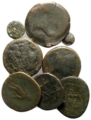 obverse: Lot of 8 Greek and Byzantine Æ coins, to be catalog. Lot sold as is, no return