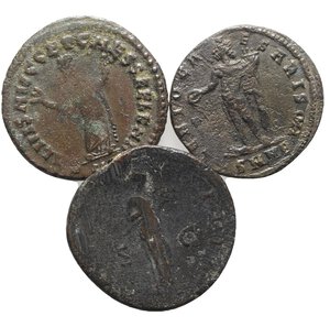 reverse: Lot of 3 Roman Imperial Æ Folles, to be catalog. Lot sold as is, no return