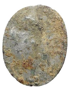 reverse: Roman Æ Seal, c. 1st-3rd century (15mm). Hercules standing r., head l. Shipped from UK