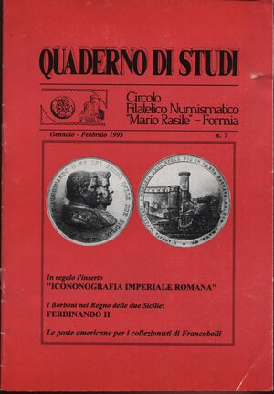 obverse: AA.VV. - Quaderno di studi N 7. Formia, 1995.  pp. 16, ill. nel testo. ril ed buono stato, manca l inserto.