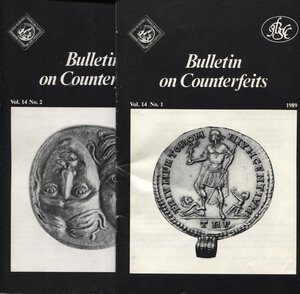 obverse: AA.VV. – Bulletin on counterfeits. Vol. 14 n.1 - 2 1989 2 fascicoli. pp. compl. 61, tavv. e  ill nel testo. ril ed ottimo stato raro e imp. originale