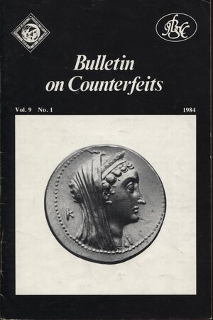 obverse: AA.VV. – Bulletin on counterfeits. Vol. 9 n. 1 - 1984.  pp. 20, ill nel testo. ril ed ottimo stato raro e imp. originale