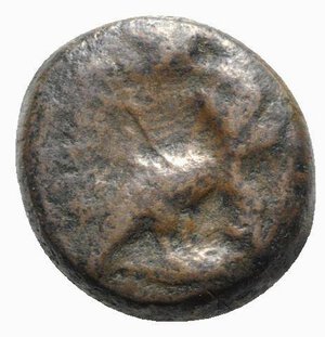 obverse: Sicily, Akragas, c. 415-406 BC. Æ Hexas (19.5mm, 7.61g, 12h). Eagle, with head lowered, standing r. on fish. R/ Crab; fish r. below; two pellets on either side of crab. CNS I, 72; SNG ANS 1050; HGC 2, 148. Near VF