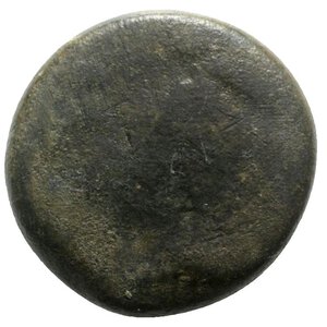 reverse: Sicily, Akragas, c. 415-406 BC. Æ Hemilitron (31mm, 21.77g). [Eagle standing r. on fish or hare]; c/m: head of Herakles r., wearing lion skin, within incuse circle. R/ [Crab; six pellets around]. CNS I, 92 CM. Coin poor, c/m VF