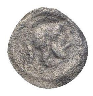 obverse: Sicily, Himera, c. 479-409 BC. AR Litra (10mm, 0.23g, 4h). Archaic head of Athena l., wearing crested helmet. R/ Pair of greaves. HGC 2, 445 var. (head l.). Very Rare, Good Fine