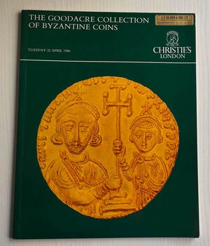 obverse: Christie s London The Goodacre Collection of Byzantine Coins. London 22 April 1986. Brossura ed. pp. 63, lotto 373, tavv. 12 in b/n, tav. 1 a colori. Ottimo stato