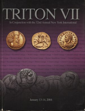 obverse: CNG. Triton VII. – New York, 13\14 – January, 2004. Greek and Roman coins. Pp. 336,  nn. 1456,  tavv. 23 a colori, + ill. nel testo. Ril ed buono stato.