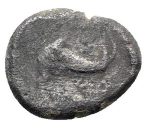 reverse: Northern Apulia, Salapia, c. 275-250 BC. Æ (15mm, 2.49g, 6h). Dolphin l. R/ Dolphin l. HNItaly 689 var. (dolphin r.). Rare, Good Fine
