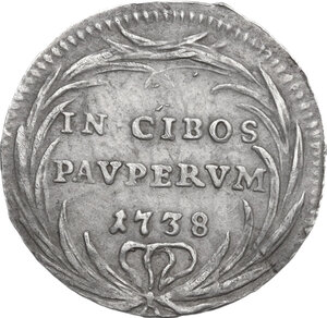reverse: Roma.  Clemente XII (1730-1740), Lorenzo Corsini. Grosso 1738 A. IX