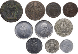 obverse: Roma. Lotto di dieci (10) monete di ambito papale
