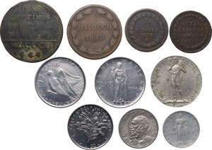 reverse: Roma. Lotto di dieci (10) monete di ambito papale