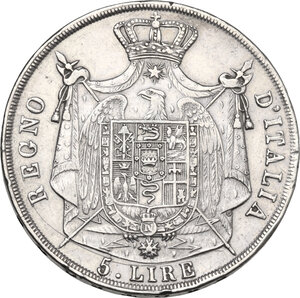 reverse: Venezia.  Napoleone I, Imperatore di Francia e Re d Italia (1805-1814).. 5 lire 1811