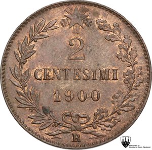 reverse: Umberto I (1878-1900).. 2 centesimi 1900