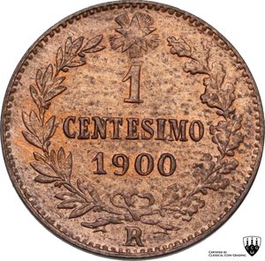 reverse: Umberto I (1878-1900).. Centesimo 1900