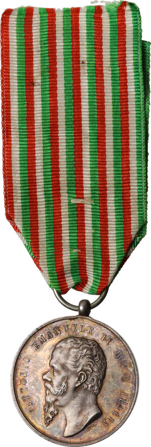 obverse: Vittorio Emanuele II  (1849-1878). Medaglia 1865 commemorativa delle Guerre per l’Indipendenza e l’Unità d’Italia 1848-1870