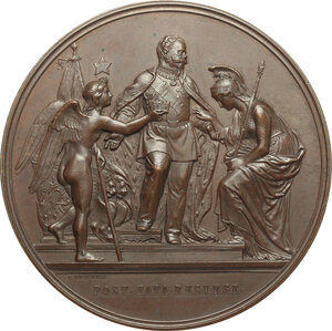 obverse: Vittorio Emanuele II (1861-1878). Medaglia 1874 per la proclamazione e il trasferimento a Roma della capitale d Italia