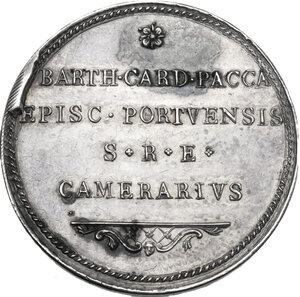 reverse: Sede Vacante 1823.. Medaglia emessa dal Cardinale Camerlengo Bartolomeo Pacca