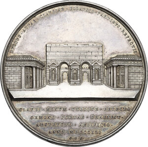 reverse: Gregorio XVI (1831-1846), Bartolomeo Alberto Cappellari. . Medaglia annuale A. XI, per il restauro dell Acquedotto Claudio