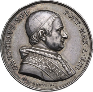 obverse: Gregorio XVI (1831-1846), Bartolomeo Alberto  Cappellari. Medaglia A. XIII per la Lavanda