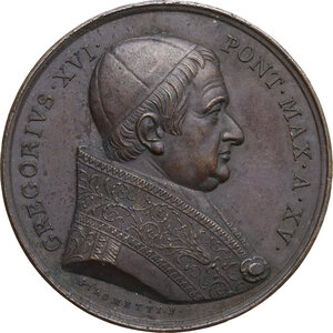 obverse: Gregorio XVI (1831-1846), Bartolomeo Alberto  Cappellari. Medaglia A. XV per la Lavanda