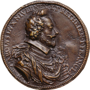 obverse: Carlo I Gonzaga Nevers (1627-1637).. Medaglia 1608