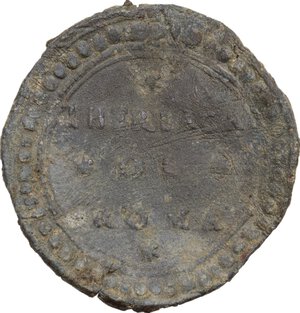 reverse: Teriaca, tappo sigillo di contenitore. Roma, XVII sec