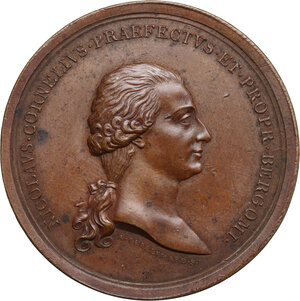 obverse: Nicolò Corner (1765-...), Capitano e Vicepodestà di Bergamo.. Medaglia 1795, per la fine del mandato