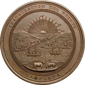 obverse: Argentina. Commemorative medal 1890 for the opening of La Plata s harbour