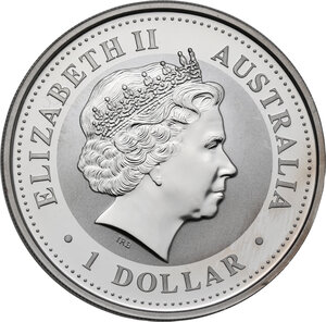 obverse: Australia.  Elizabeth II (1952 -). Dollar 2005 (1 oz 999 silver)