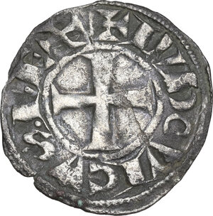 obverse: France.  Louis IX (Saint Louis) (1226–1270).. AR Denier. Tours mint. Struck circa 1245/50-1270