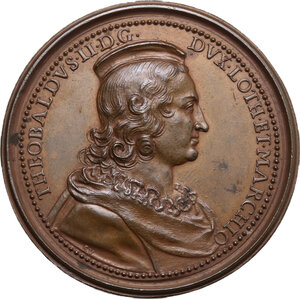 obverse: France.  Theobald II of Navarre (1239-1270), King of Navarre.. Medal