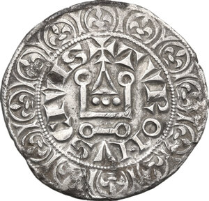 reverse: France.  Philippe IV (1285-1314).. Gros tournois a l O rond, X cantonné