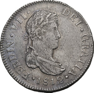 obverse: Guatemala.  Ferdinand VII (1808-1833). 2 reales 1812