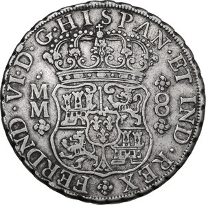 obverse: Mexico.  Ferdinand VI (1746-1759). 8 reales 1759 M-M/Mo-Mo