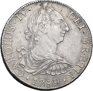 obverse: Mexico.  Charles IV (1788-1808).. 8 reales 1789 FM, Mexico City mint